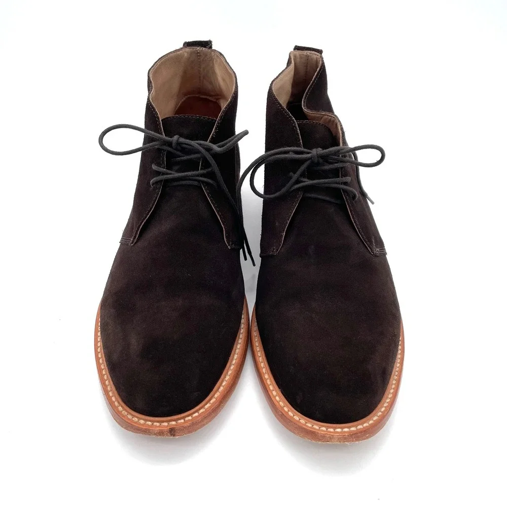 Taylor Stitch The Chukka Mens 12 Dark Brown Suede Excellent Goodyear Welted Boot